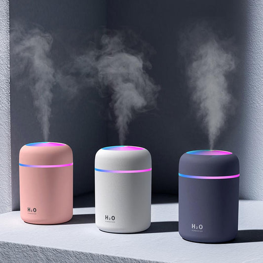 Portable Deluxe Air Humidifier Aroma Oil with Colorful Night Light