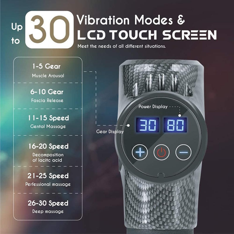 Massage Gun - Deep Body Massager For Muscle Pain Relief  Exercising Body and Relaxation