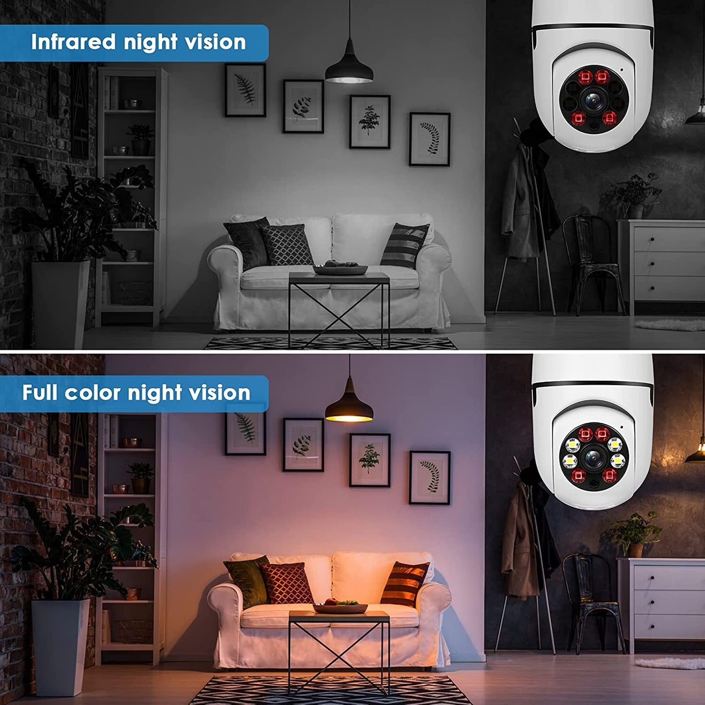 WiFi Wireless Night Vision Surveillance Camera Bulb