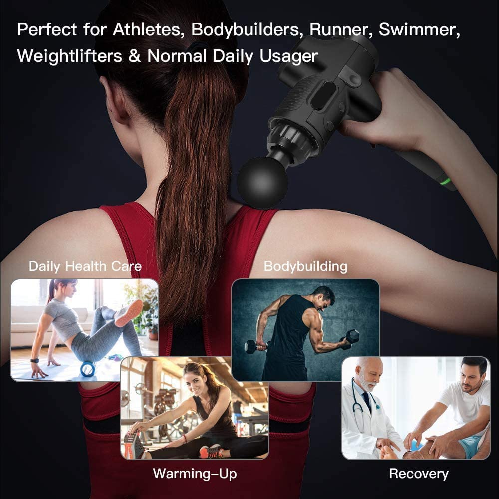 Massage Gun - Deep Body Massager For Muscle Pain Relief  Exercising Body and Relaxation