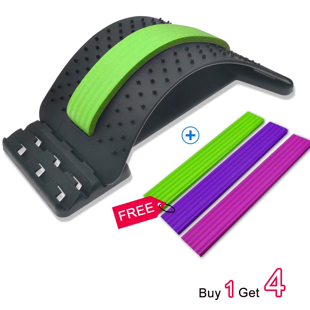 Multi-Level Back Massage Stretcher Device for Lower Back Pain Relief & Spinal Pain Relief