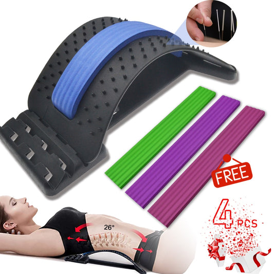 Multi-Level Back Massage Stretcher Device for Lower Back Pain Relief & Spinal Pain Relief