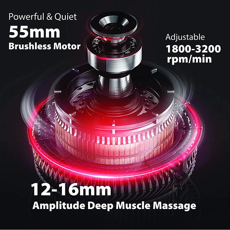Massage Gun - Deep Body Massager For Muscle Pain Relief  Exercising Body and Relaxation