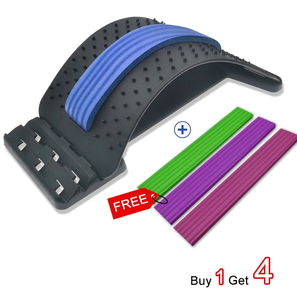 Multi-Level Back Massage Stretcher Device for Lower Back Pain Relief & Spinal Pain Relief
