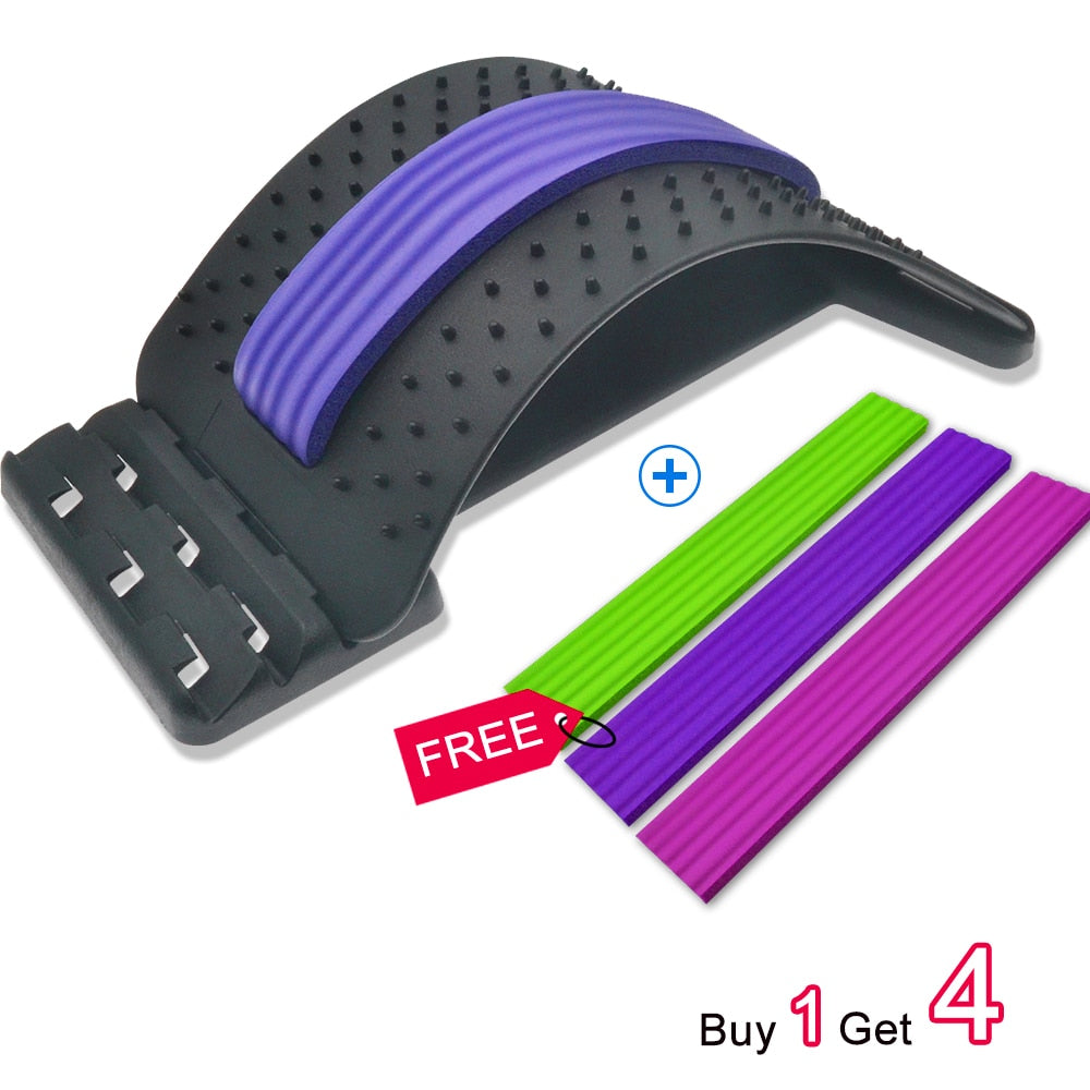 Multi-Level Back Massage Stretcher Device for Lower Back Pain Relief & Spinal Pain Relief