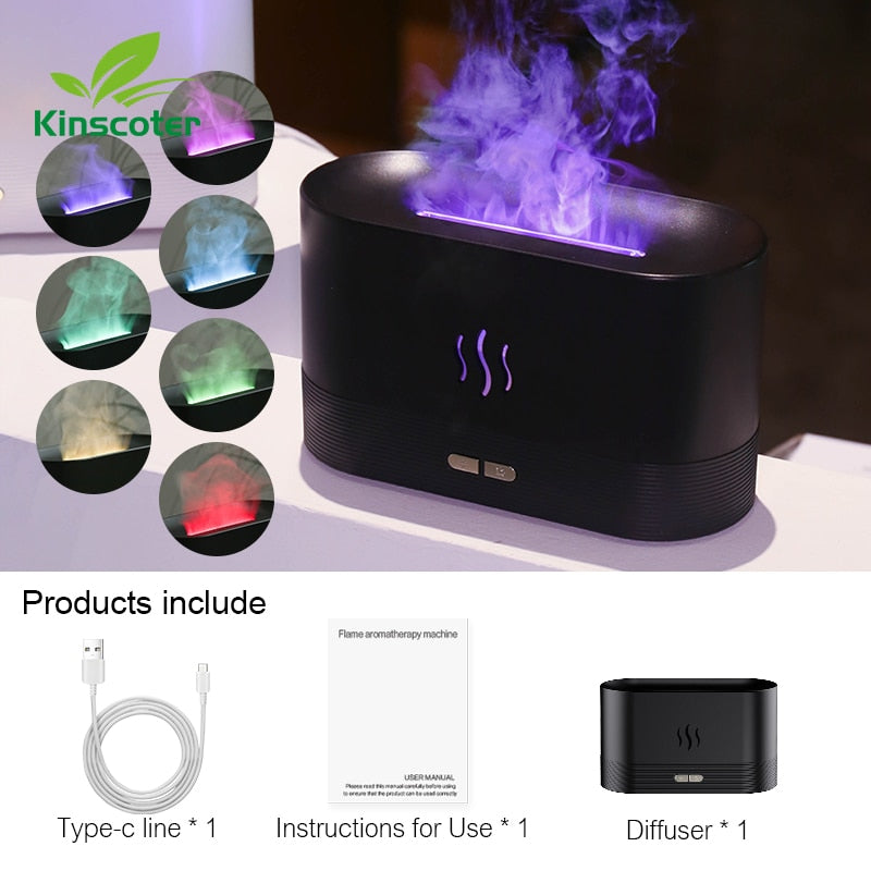 Flame Air Humidifier Aroma Diffuser