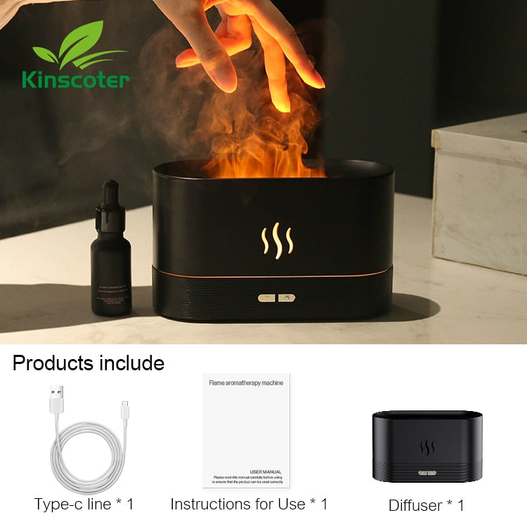 Flame Air Humidifier Aroma Diffuser