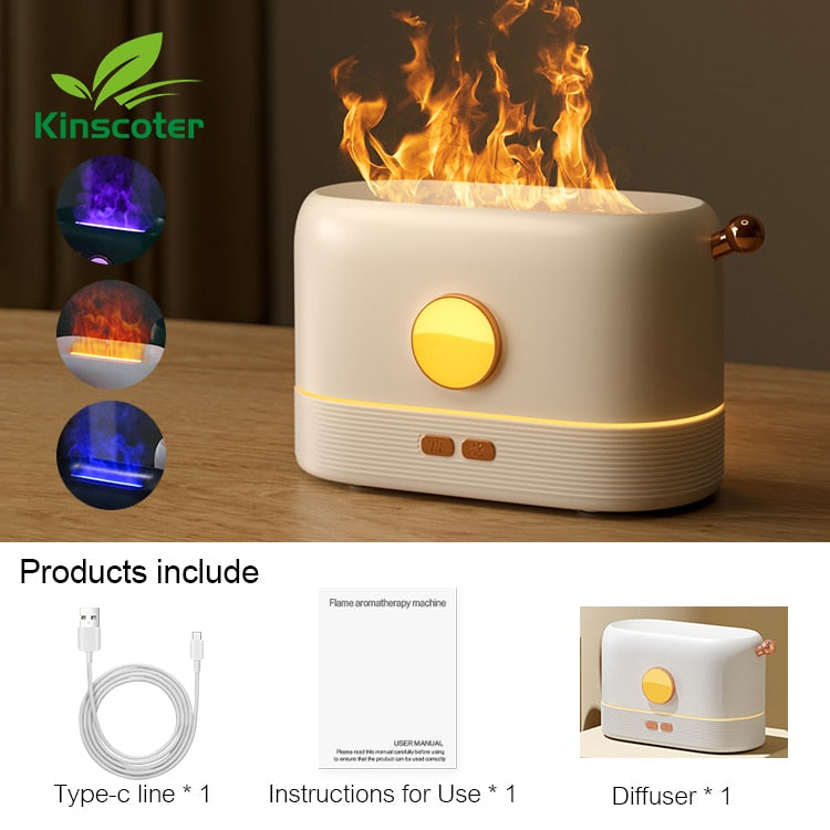 Flame Air Humidifier Aroma Diffuser