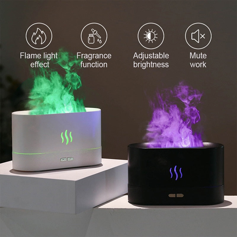 Flame Air Humidifier Aroma Diffuser