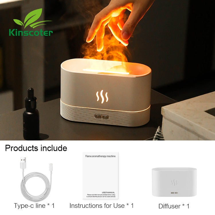 Flame Air Humidifier Aroma Diffuser