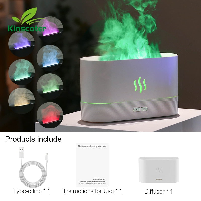 Flame Air Humidifier Aroma Diffuser