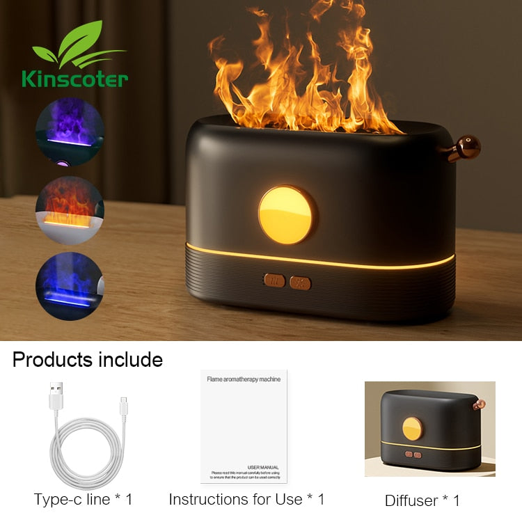 Flame Air Humidifier Aroma Diffuser